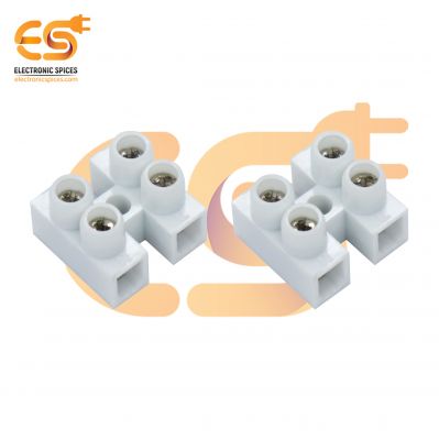 2 line 6A Electrical cable screw lock wire connector pack of 5pcs
